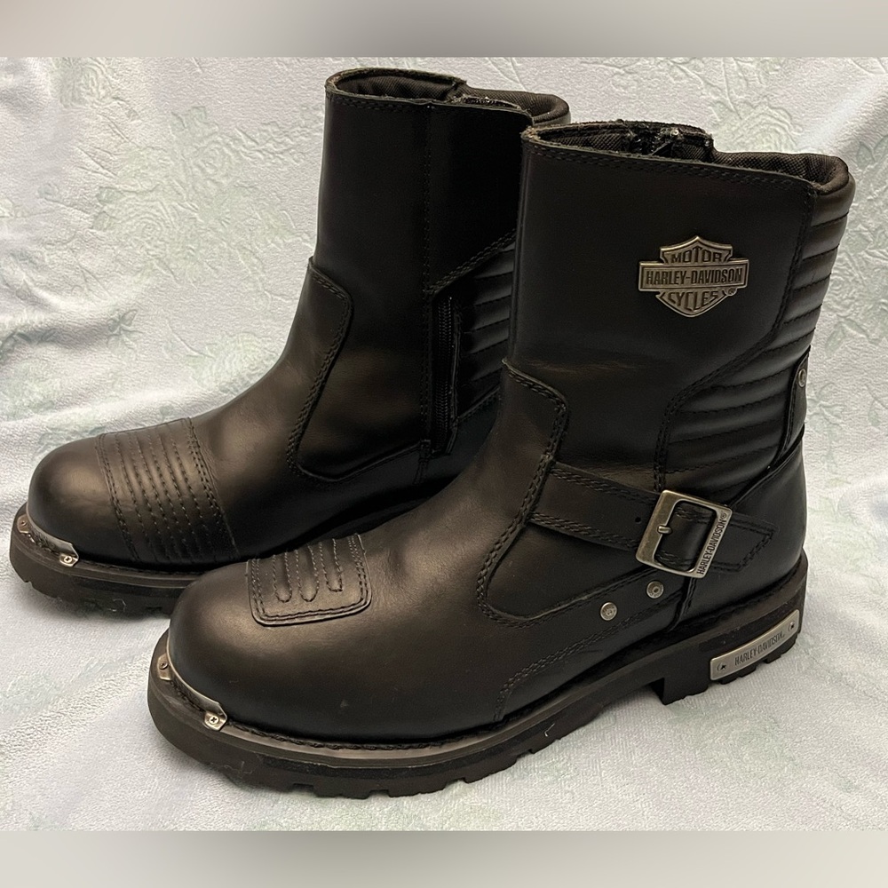 Harley-Davidson Men's Black Leather Motorcycle Boots